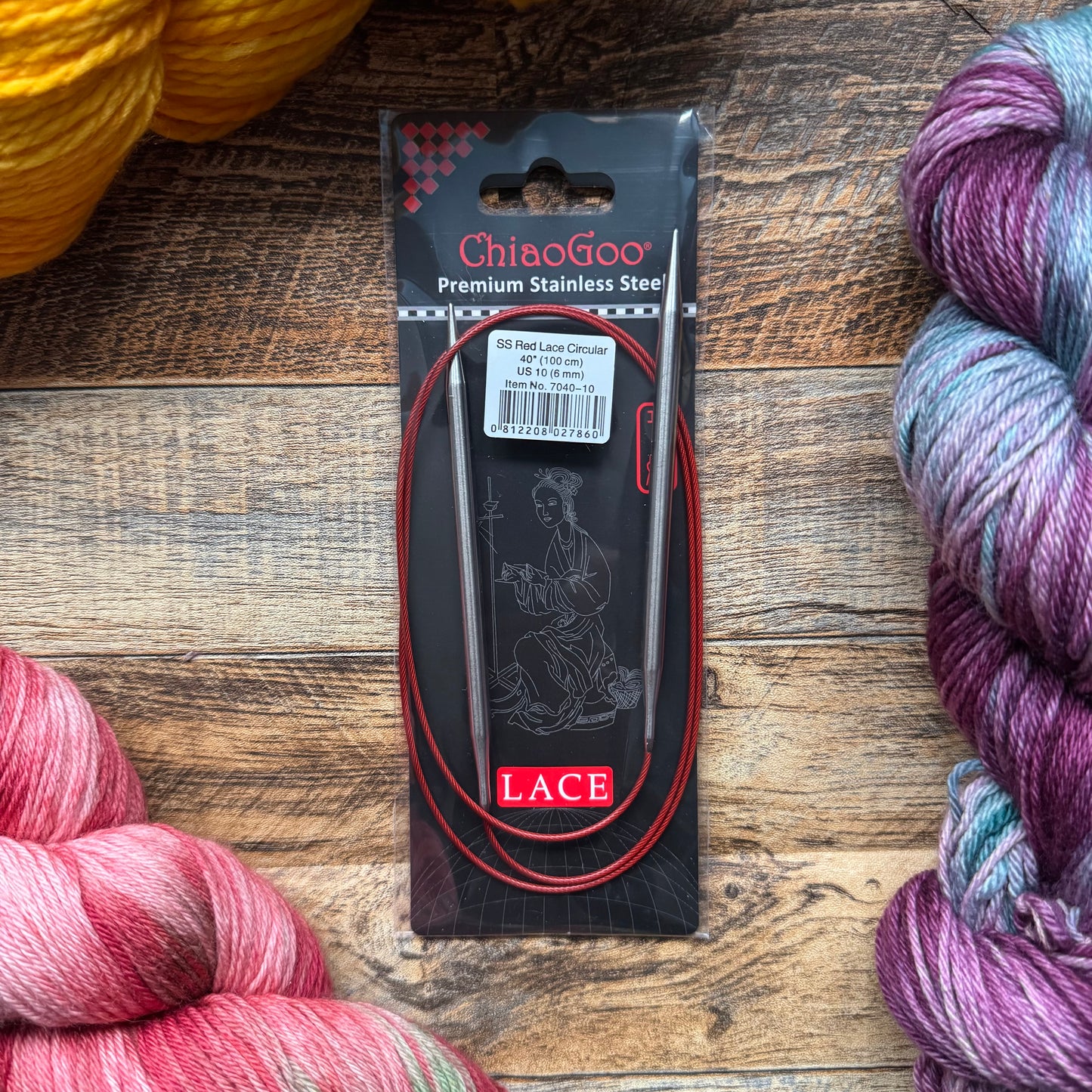 ChiaoGoo Red Lace Fixed Circular Knitting Needles - 40" (100cm)
