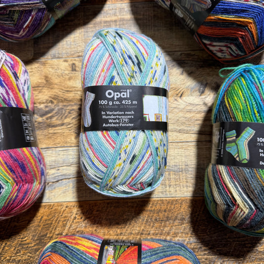 Opal Hundertwasser 4ply Sock Yarn - Bus Window 100g