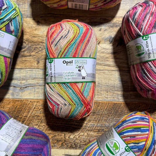 Opal Viridian Schafpate 4ply Sock Yarn - Clematis 100g