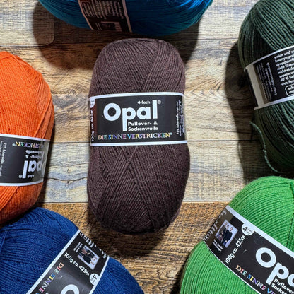 Opal UNI 4-Ply - Dark Brown 100g