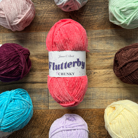 Flutterby Chunky - Rich Pink (B47) - 100g
