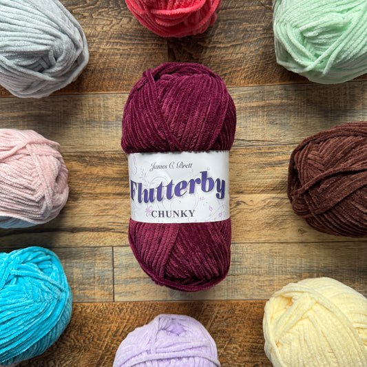 Flutterby Chunky - Burgundy (B52) - 100g