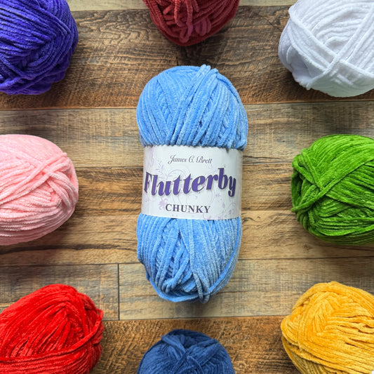 Flutterby Chunky - Sky Blue (B20) - 100g