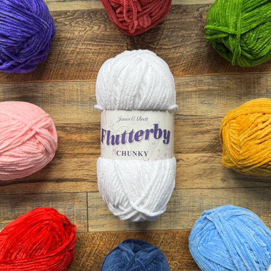 Flutterby Chunky - White (B1) - 100g