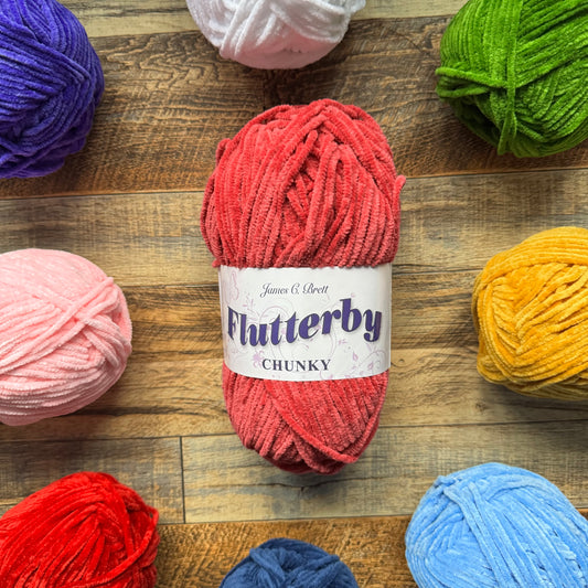 Flutterby Chunky - Deep Pink (B45) - 100g