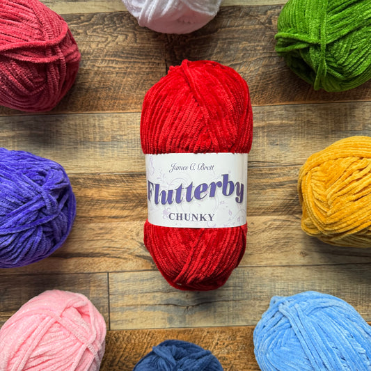 Flutterby Chunky - Red (B31) - 100g