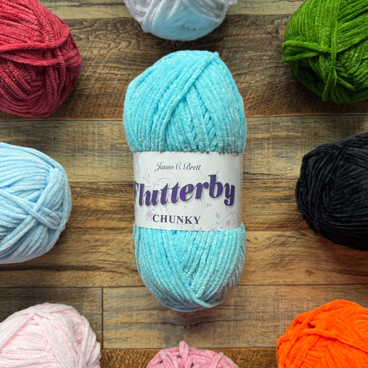 Flutterby Chunky - Aqua (B46) - 100g
