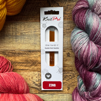 KnitPro Double Pointed Needles - Zing 15cm