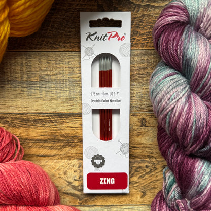 KnitPro Double Pointed Needles - Zing 15cm