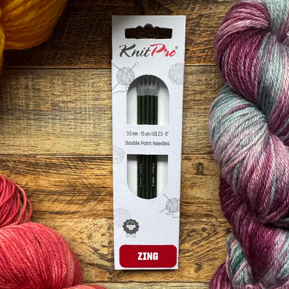 KnitPro Double Pointed Needles - Zing 15cm