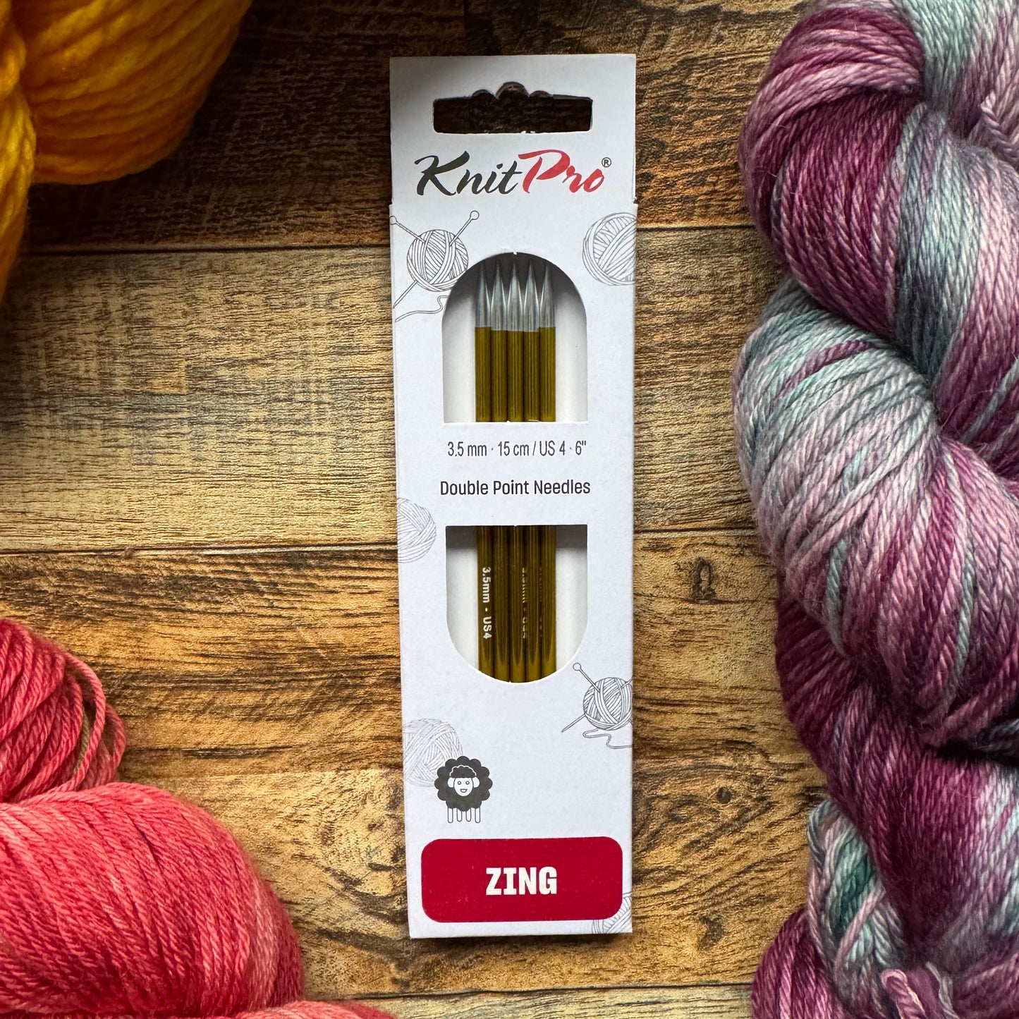 KnitPro Double Pointed Needles - Zing 15cm
