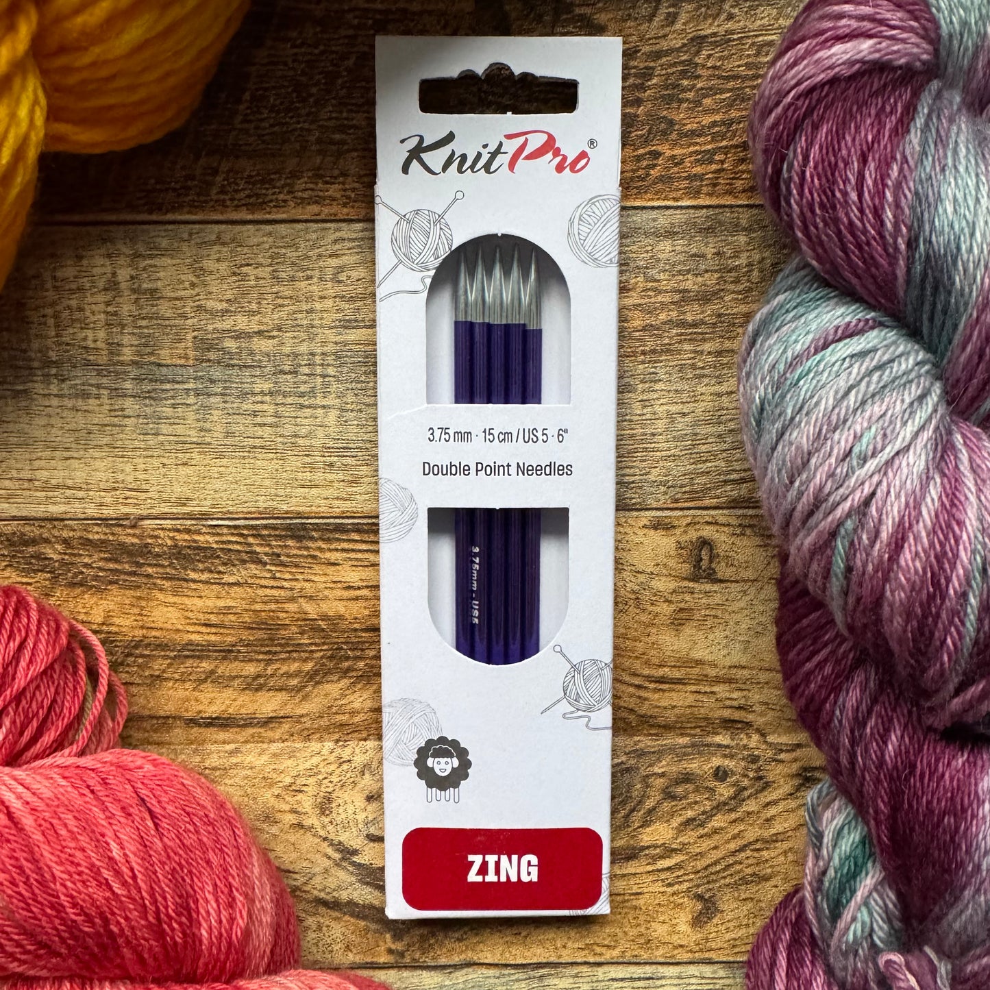 KnitPro Double Pointed Needles - Zing 15cm
