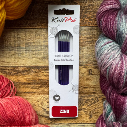 KnitPro Double Pointed Needles - Zing 15cm