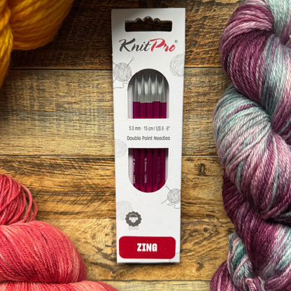 KnitPro Double Pointed Needles - Zing 15cm