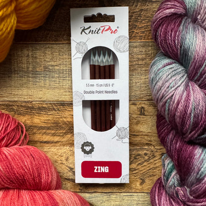 KnitPro Double Pointed Needles - Zing 15cm