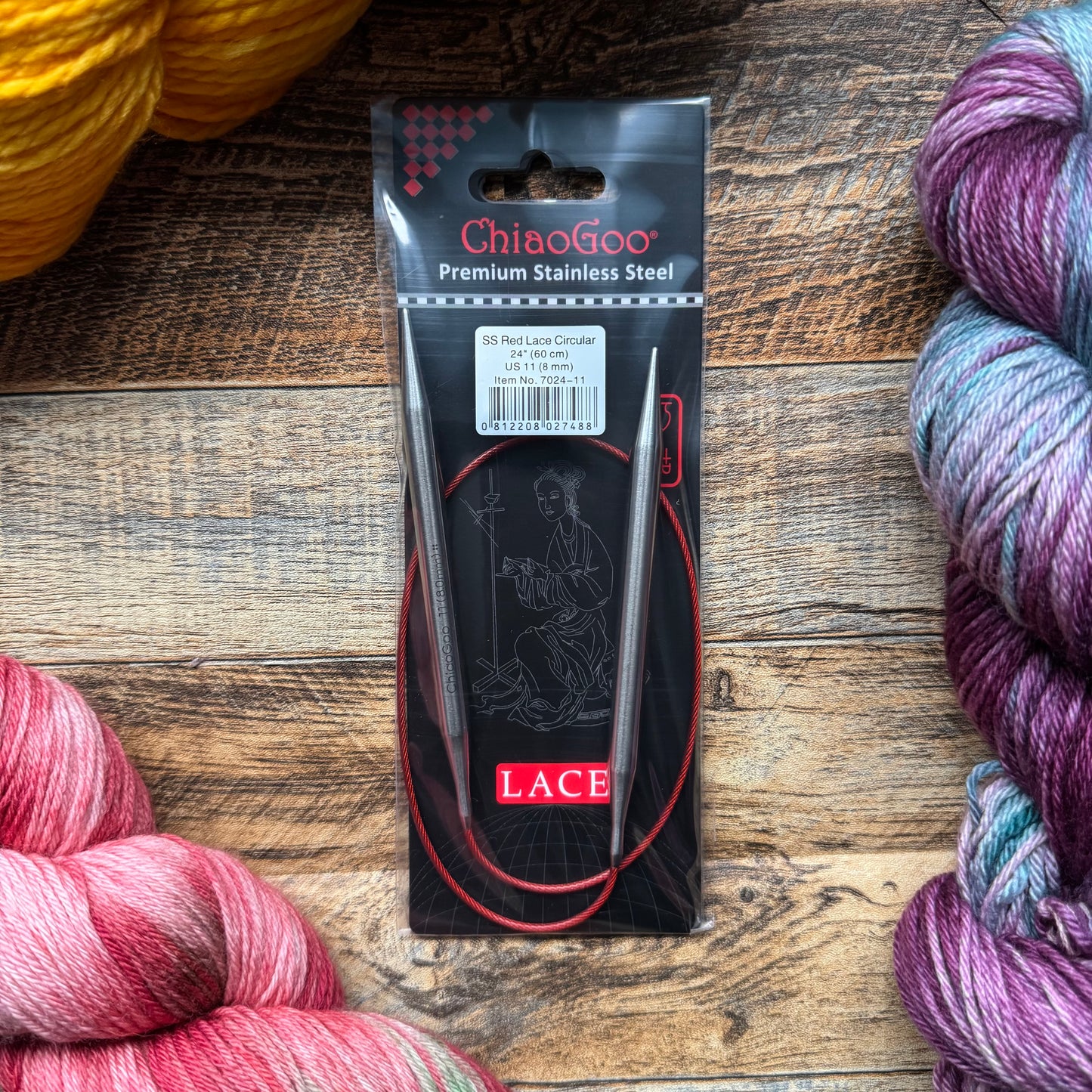ChiaoGoo Red Lace Fixed Circular Knitting Needles - 24" (60cm)