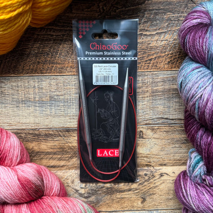 ChiaoGoo Red Lace Fixed Circular Knitting Needles - 24" (60cm)