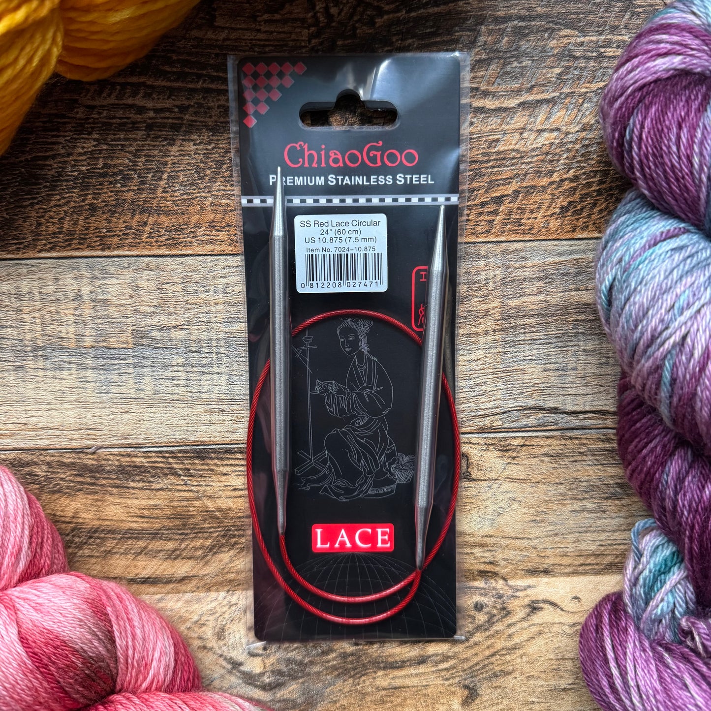 ChiaoGoo Red Lace Fixed Circular Knitting Needles - 24" (60cm)
