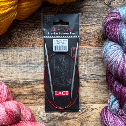 ChiaoGoo Red Lace Fixed Circular Knitting Needles - 24" (60cm)