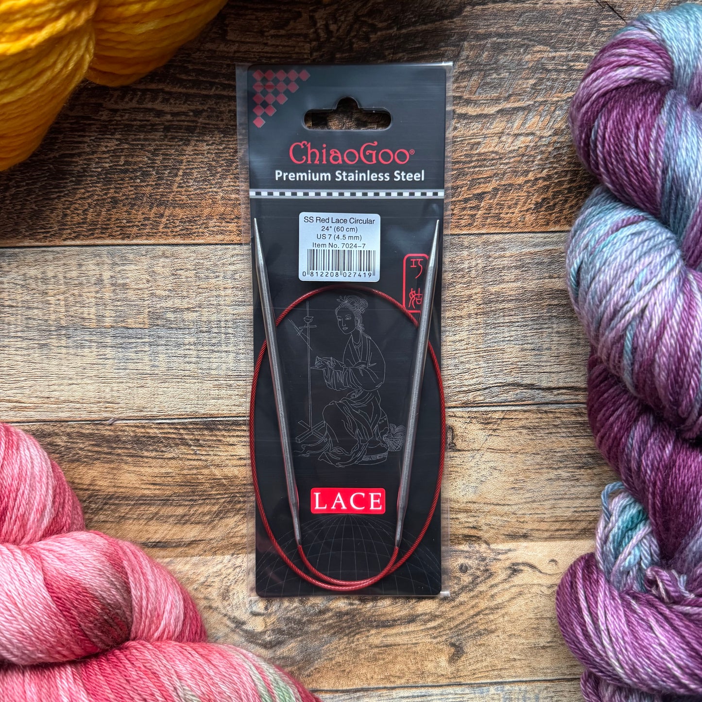 ChiaoGoo Red Lace Fixed Circular Knitting Needles - 24" (60cm)