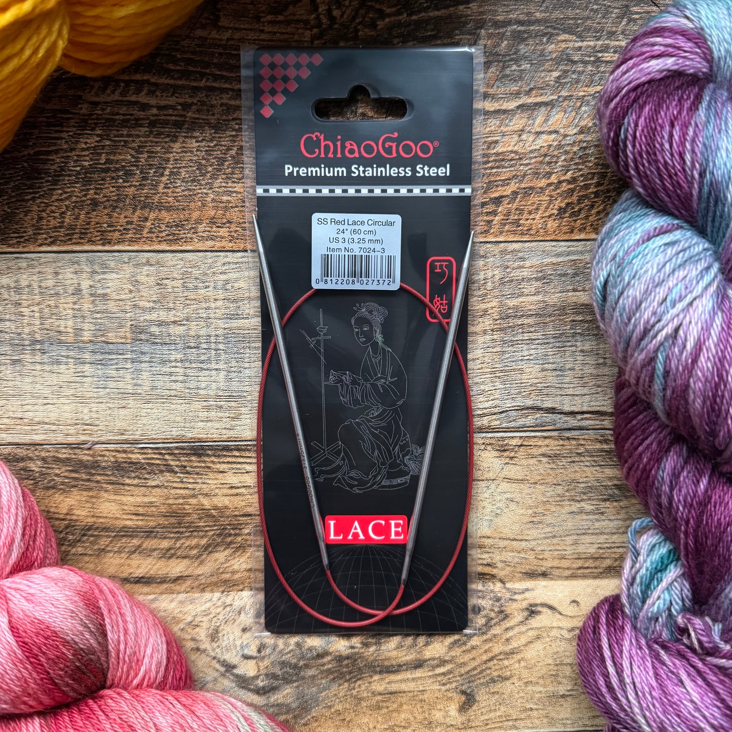 ChiaoGoo Red Lace Fixed Circular Knitting Needles - 24" (60cm)