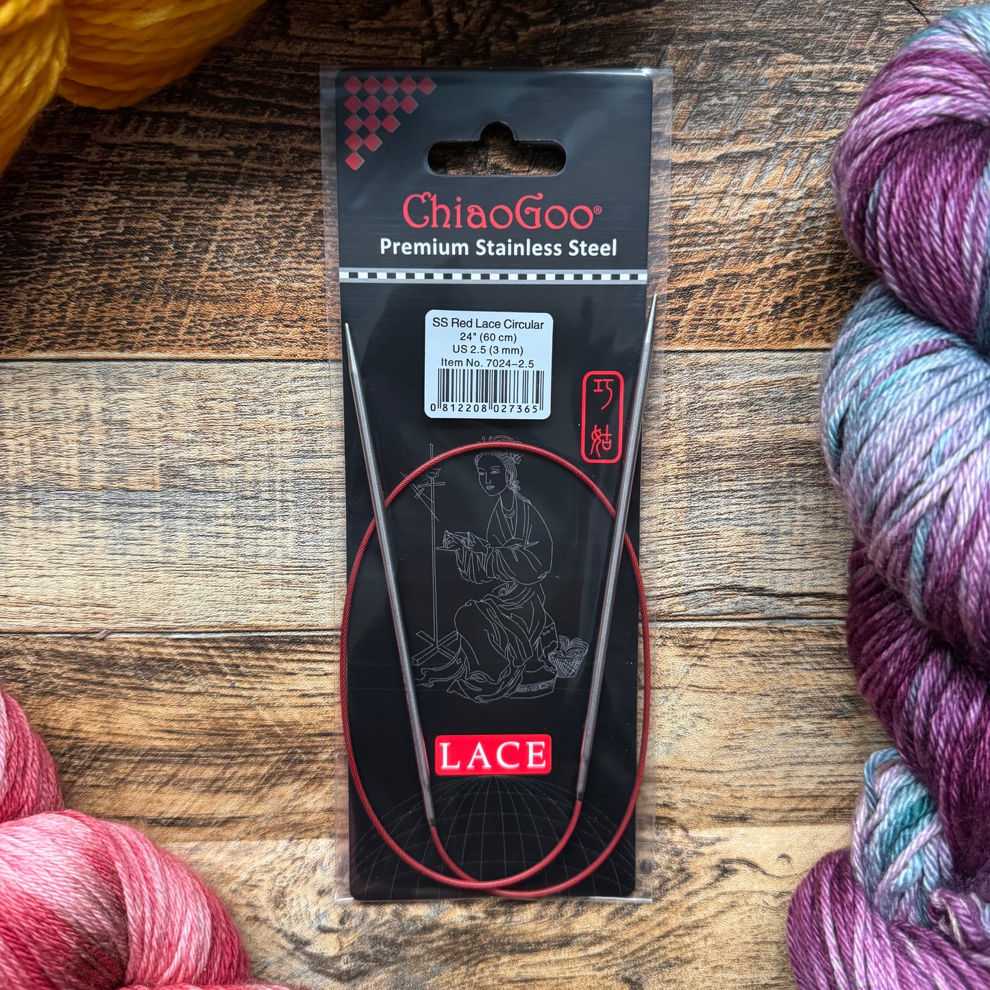 ChiaoGoo Red Lace Fixed Circular Knitting Needles - 24" (60cm)