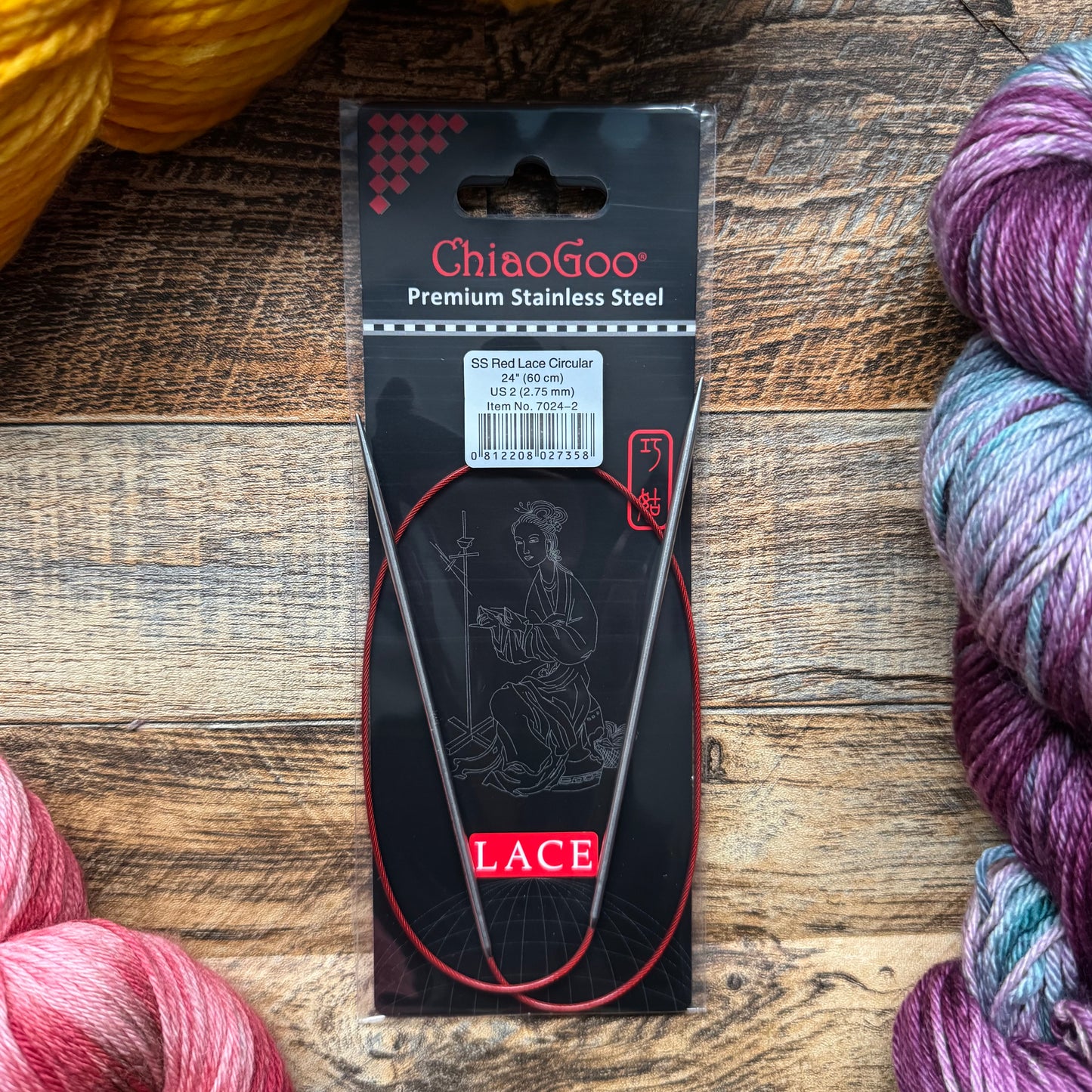 ChiaoGoo Red Lace Fixed Circular Knitting Needles - 24" (60cm)