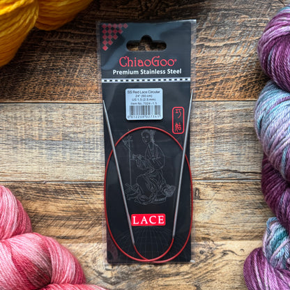 ChiaoGoo Red Lace Fixed Circular Knitting Needles - 24" (60cm)