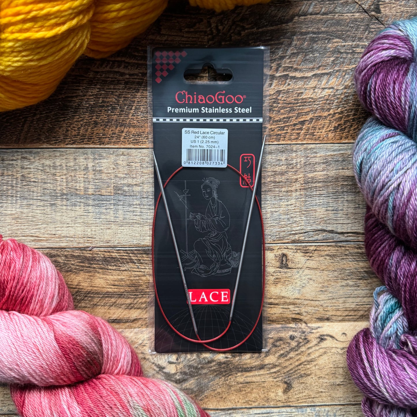 ChiaoGoo Red Lace Fixed Circular Knitting Needles - 24" (60cm)