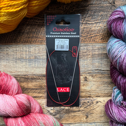 ChiaoGoo Red Lace Fixed Circular Knitting Needles - 24" (60cm)