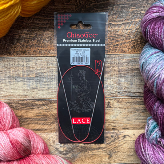 ChiaoGoo Red Lace Fixed Circular Knitting Needles - 24" (60cm)