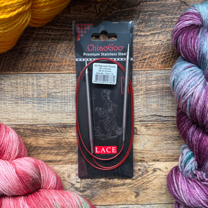 ChiaoGoo Red Lace Fixed Circular Knitting Needles - 40" (100cm)