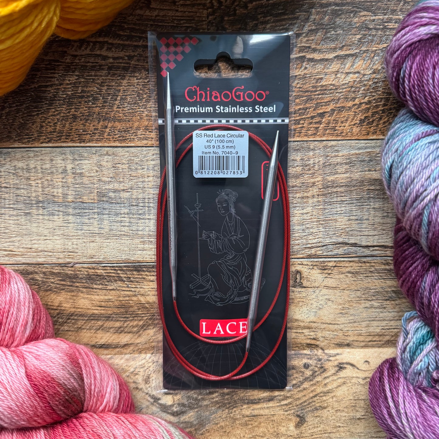 ChiaoGoo Red Lace Fixed Circular Knitting Needles - 40" (100cm)