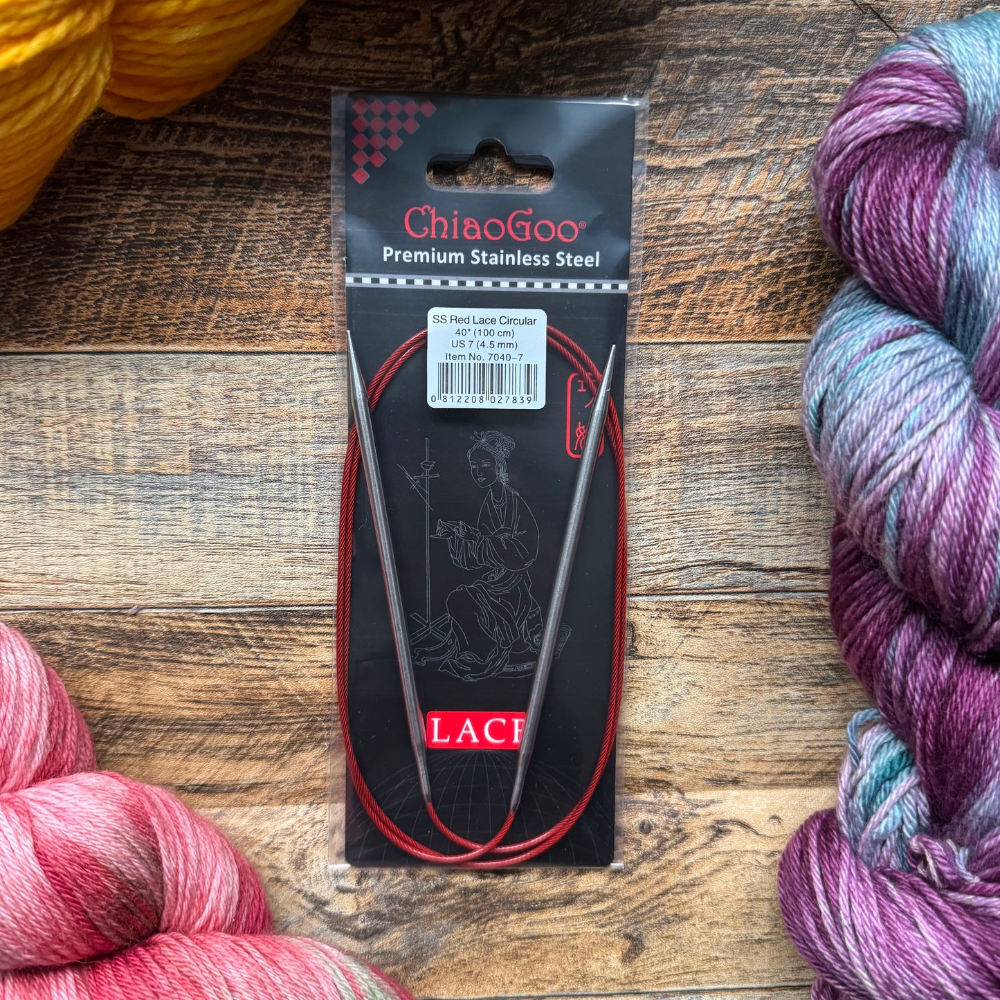 ChiaoGoo Red Lace Fixed Circular Knitting Needles - 40" (100cm)