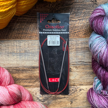 ChiaoGoo Red Lace Fixed Circular Knitting Needles - 40" (100cm)