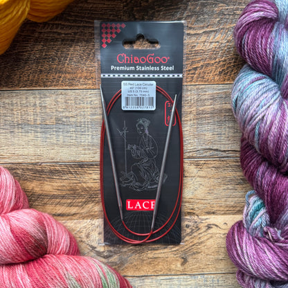 ChiaoGoo Red Lace Fixed Circular Knitting Needles - 40" (100cm)