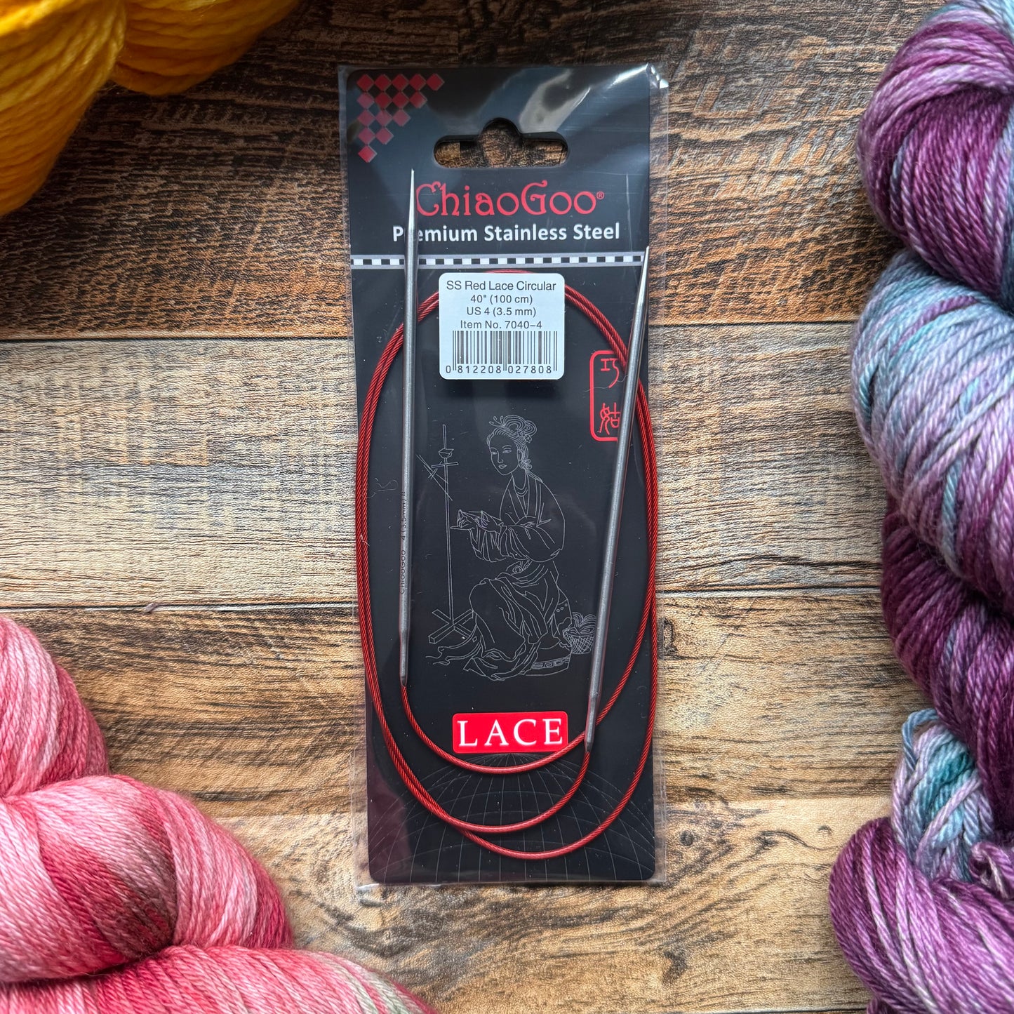 ChiaoGoo Red Lace Fixed Circular Knitting Needles - 40" (100cm)