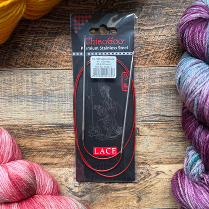 ChiaoGoo Red Lace Fixed Circular Knitting Needles - 40" (100cm)