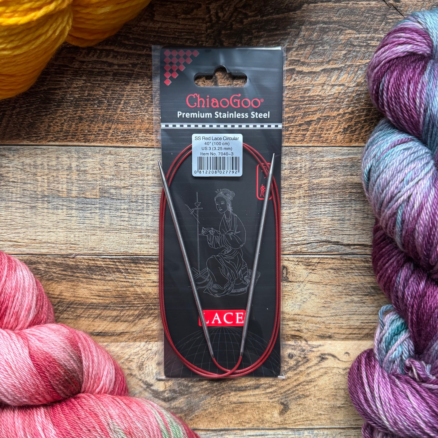 ChiaoGoo Red Lace Fixed Circular Knitting Needles - 40" (100cm)