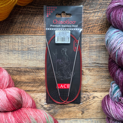 ChiaoGoo Red Lace Fixed Circular Knitting Needles - 40" (100cm)