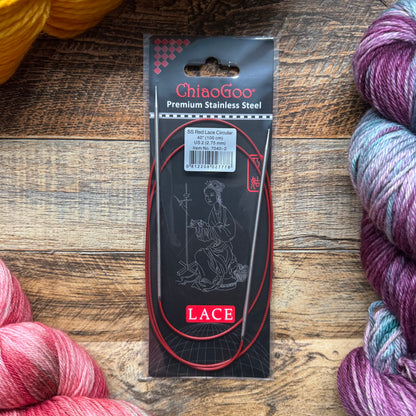 ChiaoGoo Red Lace Fixed Circular Knitting Needles - 40" (100cm)