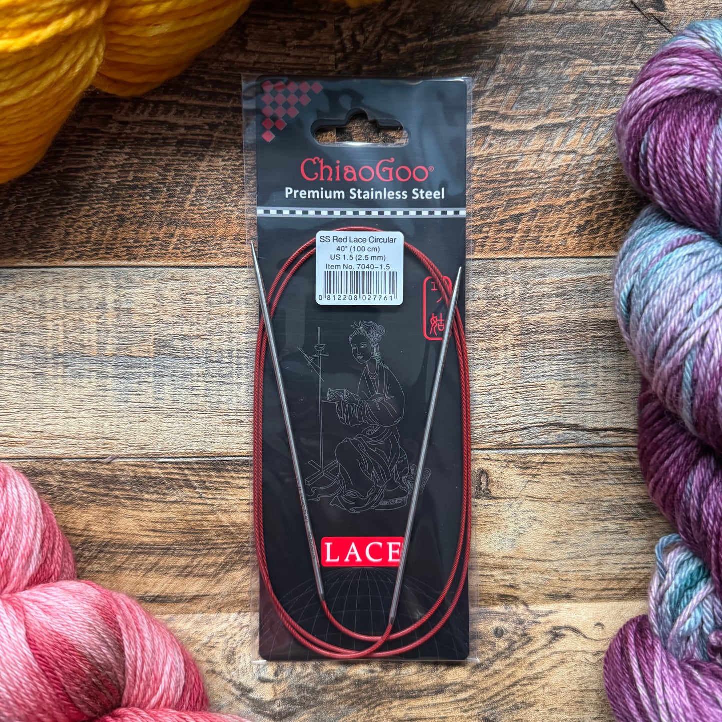 ChiaoGoo Red Lace Fixed Circular Knitting Needles - 40" (100cm)