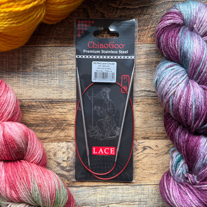ChiaoGoo Red Lace Fixed Circular Knitting Needles - 24" (60cm)