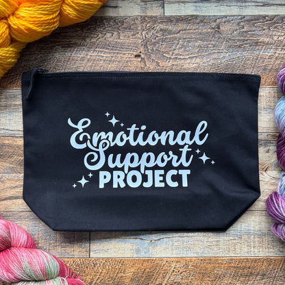 Emotional Support Project Pouch - Black/White