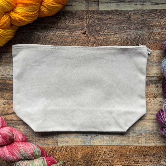 Emotional Support Project Pouch - Natural/Black