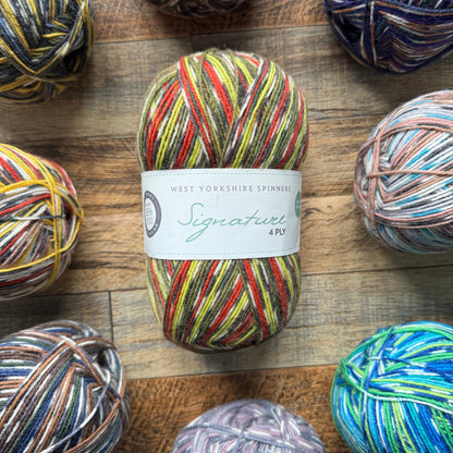 West Yorkshire Spinners Signature 4 Ply - Green Woodpecker 100g