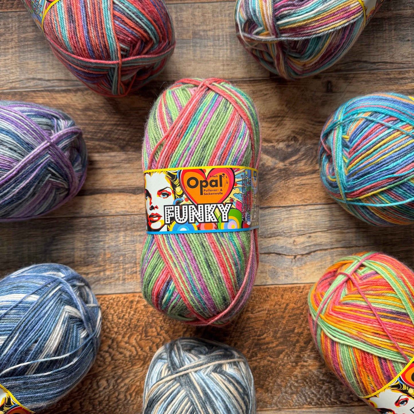 Opal Funky 4ply Sock Yarn - Singing Ballerina Slippers 100g