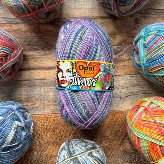 Opal Funky 4ply Sock Yarn - Raging High Heels 100g