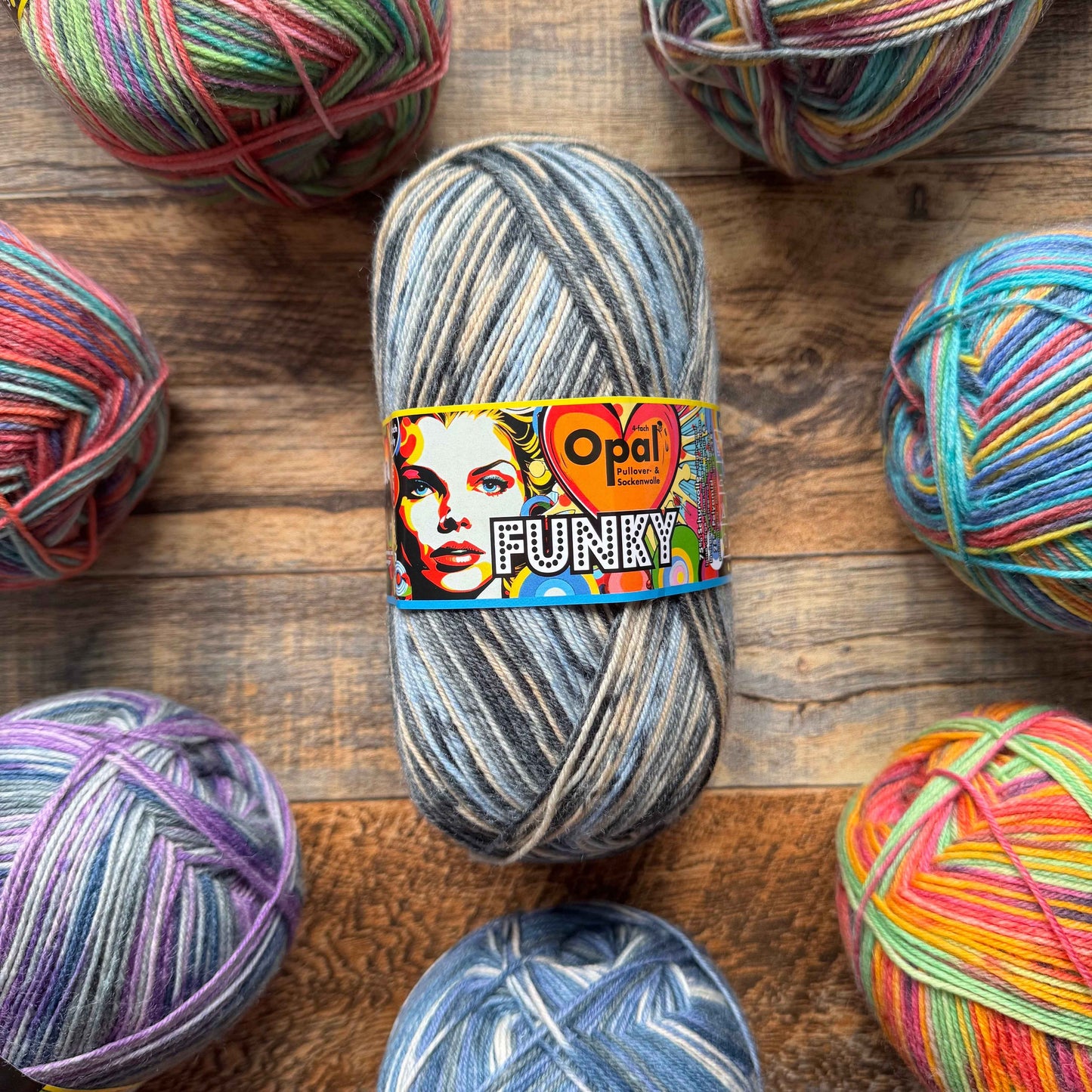 Opal Funky 4ply Sock Yarn - Seven League Boots 100g