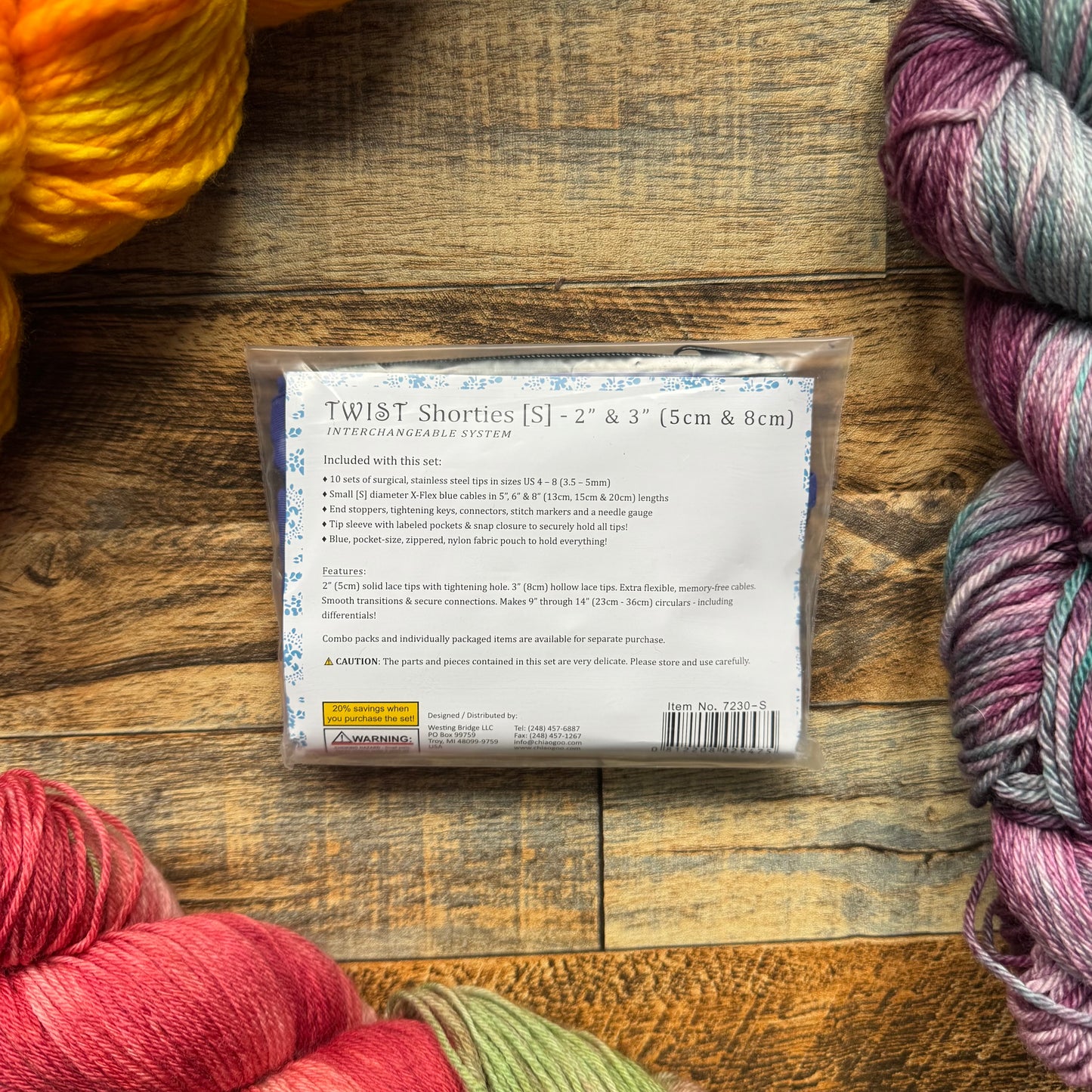 ChiaoGoo TWIST Shortie Lace Interchangeable Needle Set - Small